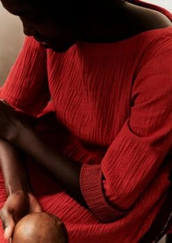 Freya Crinkle Cotton Dress | Poppy -Falke Store LDRTW16 2