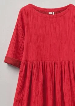 Freya Crinkle Cotton Dress | Poppy -Falke Store LDRTW16 7