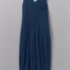 V-Neck Cotton Jersey Dress | Washed Indigo 2 V-Neck Cotton Jersey Dress | Washed Indigo -Falke Store LDRUS29 washedindigo 0