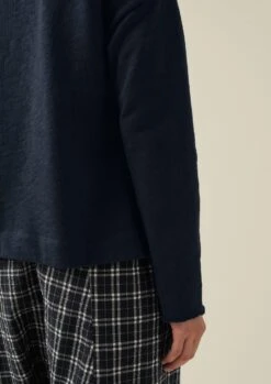Loop Back Jersey Easy Sweater | Midnight -Falke Store LLTTS10 4