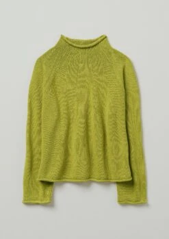 Cotton Linen Easy Sweater | Olive Oil