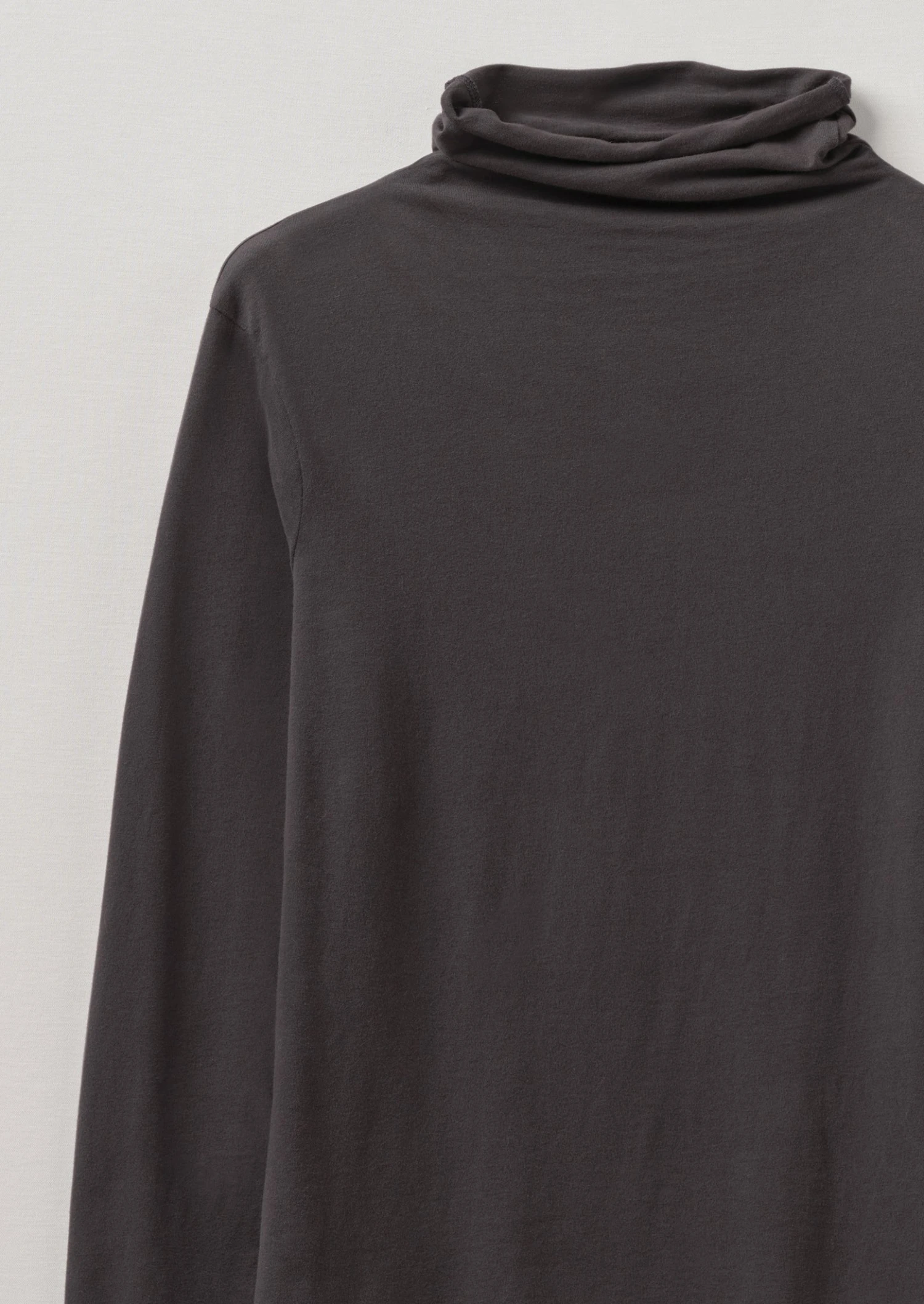 High Neck Soft Cotton Tee | Soft Charcoal 7 High Neck Soft Cotton Tee | Soft Charcoal - Image 5