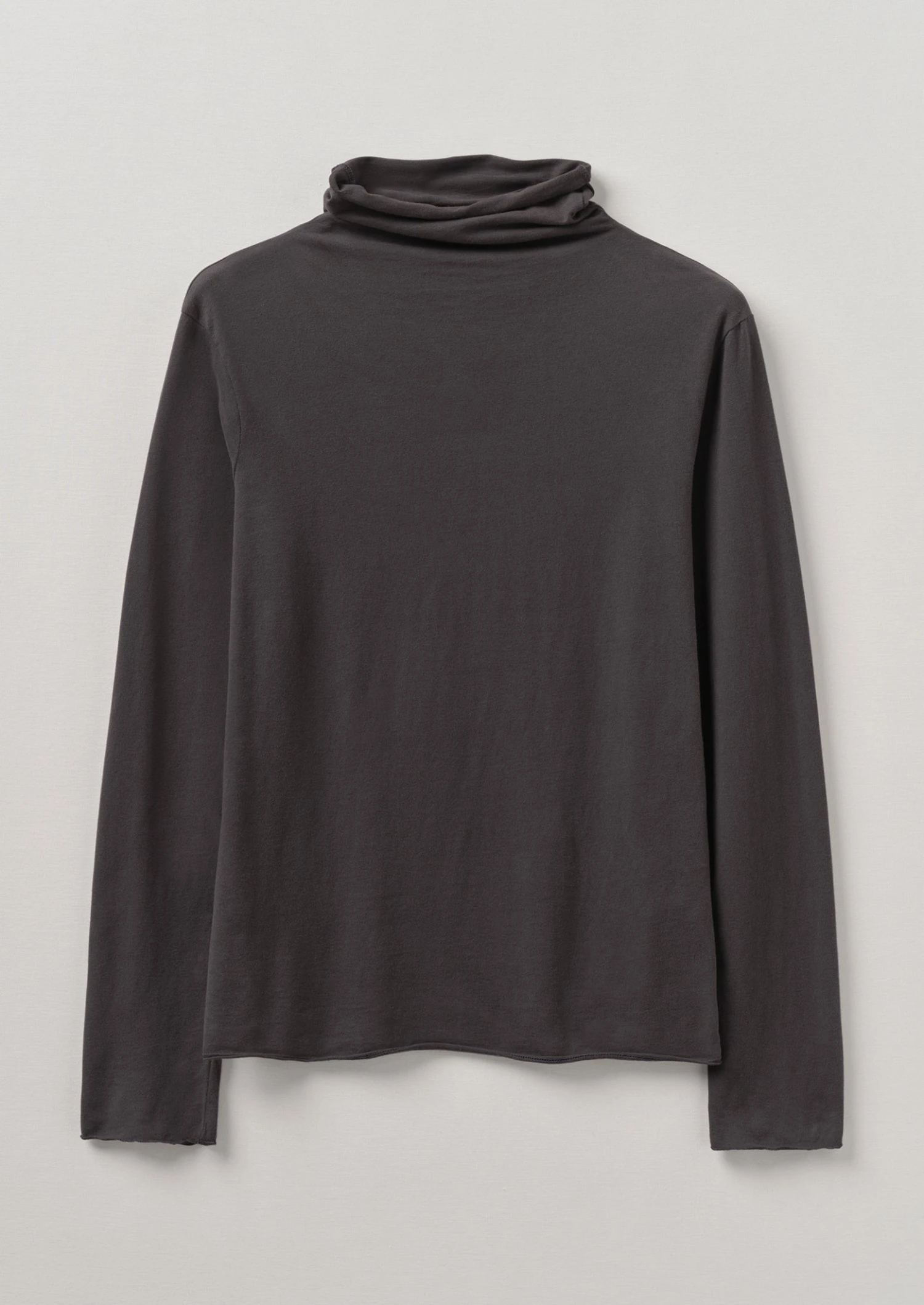 High Neck Soft Cotton Tee | Soft Charcoal 3 High Neck Soft Cotton Tee | Soft Charcoal