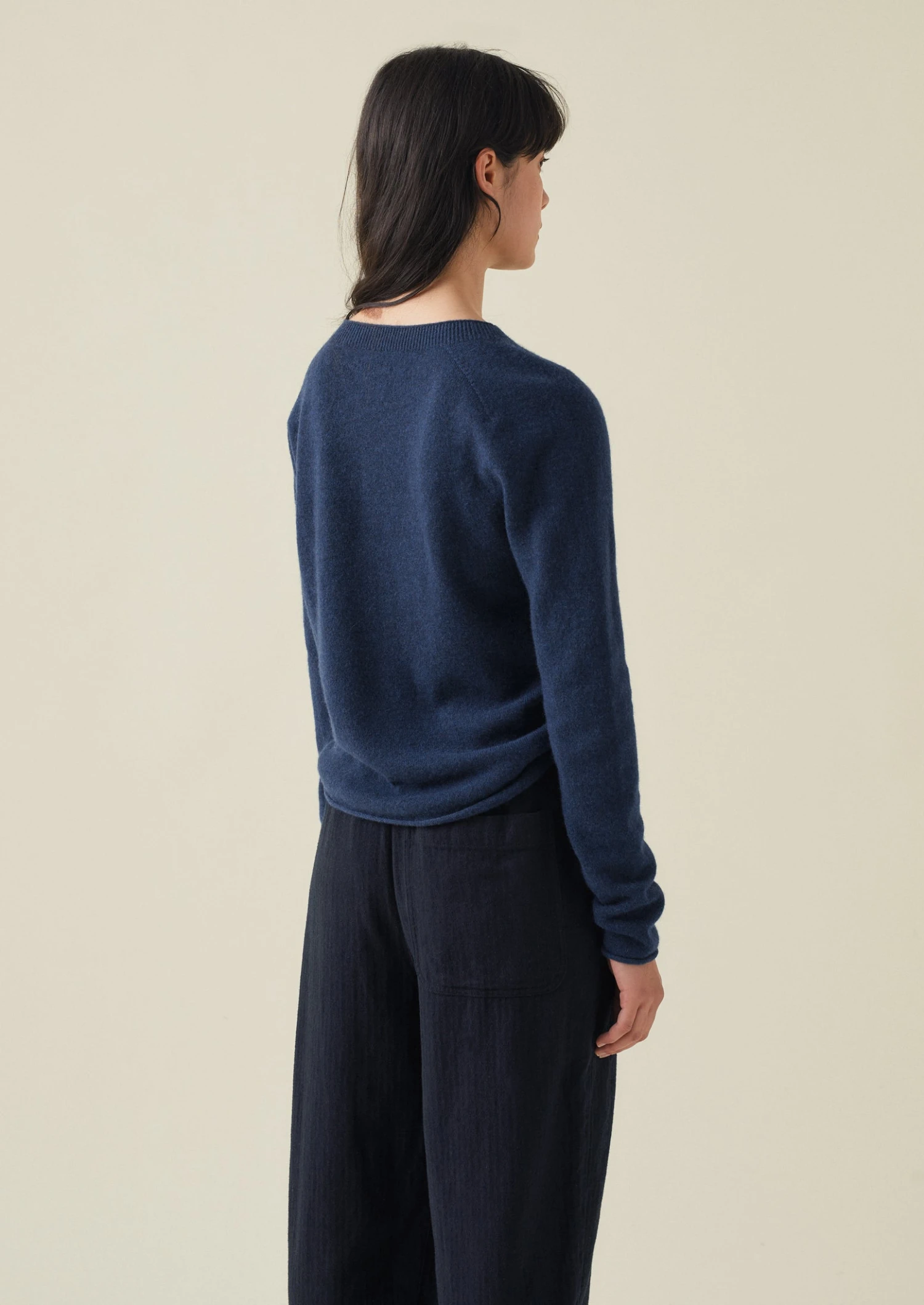 Wool Cashmere Neat Sweater | Midnight 7 Wool Cashmere Neat Sweater | Midnight - Image 5