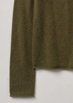 Wool Cashmere Neat Sweater | Olive -Falke Store LLTTW11 13