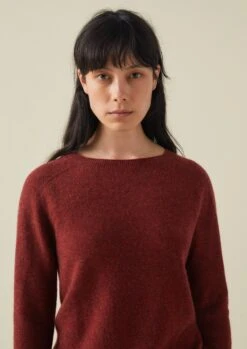 Wool Cashmere Neat Sweater | Russet -Falke Store LLTTW11 3