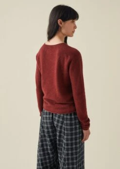 Wool Cashmere Neat Sweater | Russet -Falke Store LLTTW11 4