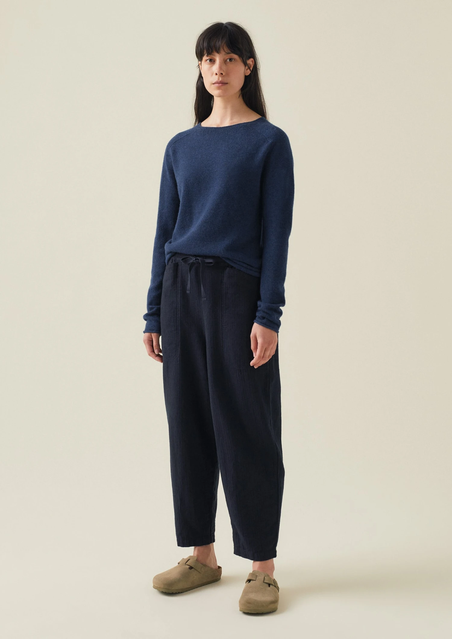 Wool Cashmere Neat Sweater | Midnight 4 Wool Cashmere Neat Sweater | Midnight - Image 2