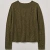 Wool Cashmere Neat Sweater | Olive -Falke Store LLTTW11 olive 0