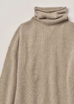 Roll Neck Wool Cashmere Sweater | Oatmeal -Falke Store LLTTW17 11copy