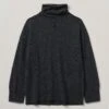 Roll Neck Wool Cashmere Sweater | Charcoal -Falke Store LLTTW17 charcoalcopy
