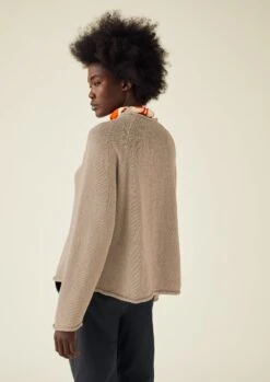 Cotton Linen Easy Sweater | Parchment -Falke Store LLTTW21 3 040f22af 5a23 48c0 b980 db03402694e7