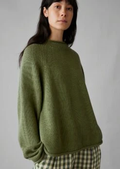 Cotton Linen Easy Sweater | Garden Green 10 Cotton Linen Easy Sweater | Garden Green -Falke Store LLTUS17 2
