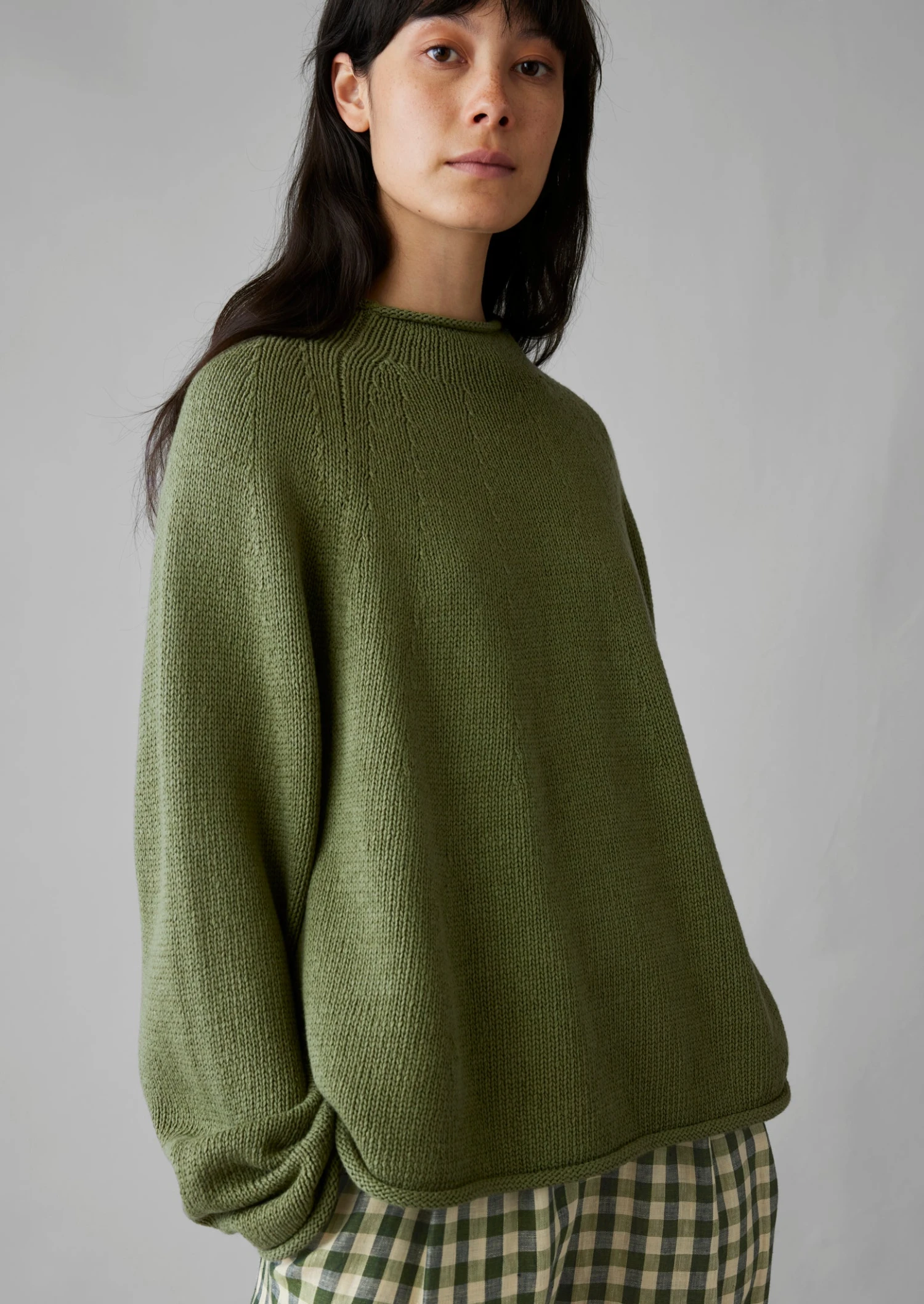 Cotton Linen Easy Sweater | Garden Green 5 Cotton Linen Easy Sweater | Garden Green - Image 3