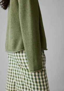 Cotton Linen Easy Sweater | Garden Green 11 Cotton Linen Easy Sweater | Garden Green -Falke Store LLTUS17 3