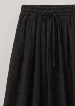 Crinkle Cotton Skirt | Black -Falke Store LSKTW03 5