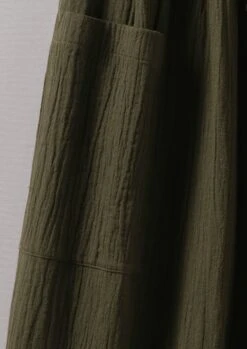 Crinkle Organic Cotton Patch Pocket Skirt | Darkest Olive 15 Crinkle Organic Cotton Patch Pocket Skirt | Darkest Olive -Falke Store LSKUS02 6