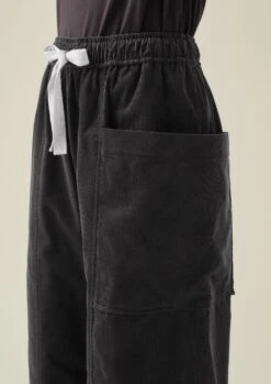 Organic Cord Pull On Trousers | Charcoal -Falke Store LTRTW06 4