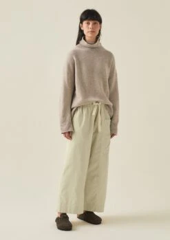 Organic Cord Pull On Trousers | Limestone -Falke Store LTRTW06 7