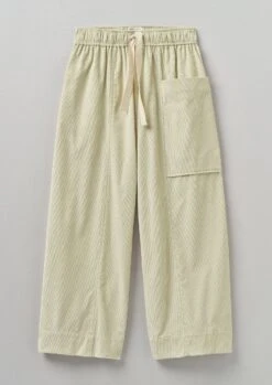 Organic Cord Pull On Trousers | Limestone