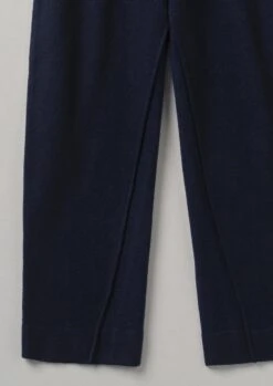 Boiled Wool Pull On Trousers | Navy -Falke Store LTRTW09 5
