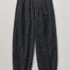 Polka Stripe Ikat Fisherman Trousers | Slate/Ecru -Falke Store LTRTW11 slateecru 0