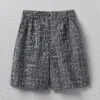 Asawa Check Linen Shorts | Charcoal -Falke Store LTRUS06 charcoal 0