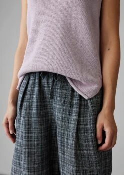 Asawa Check Linen Trousers | Charcoal -Falke Store LTRUS07 2