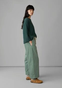 Organic Cord Pull On Trousers | Sage -Falke Store LTRUS20 3