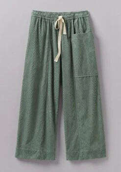 Organic Cord Pull On Trousers | Sage