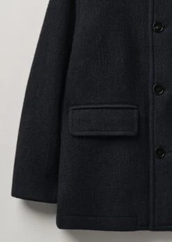 Single Breasted Car Coat | Indigo -Falke Store MCOTW03 7