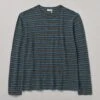 Frank Stripe Cotton Long Sleeve Tee | Navy Multi -Falke Store MJETW03 navymulti 0