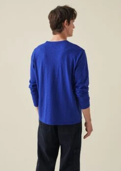 Frank Cotton Long Sleeve Tee | Cobalt -Falke Store MJETW09 6 642e4049 6498 4d5f b21f 441fcdd4c24b