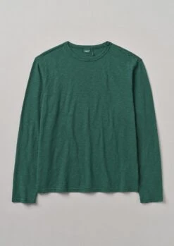 Frank Cotton Long Sleeve Tee | Green Slate