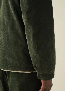 Padded Organic Cord Jacket | Tent Green -Falke Store MJKTW05 11