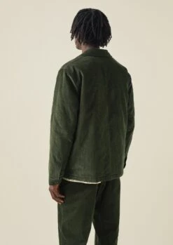 Padded Organic Cord Jacket | Tent Green -Falke Store MJKTW05 12