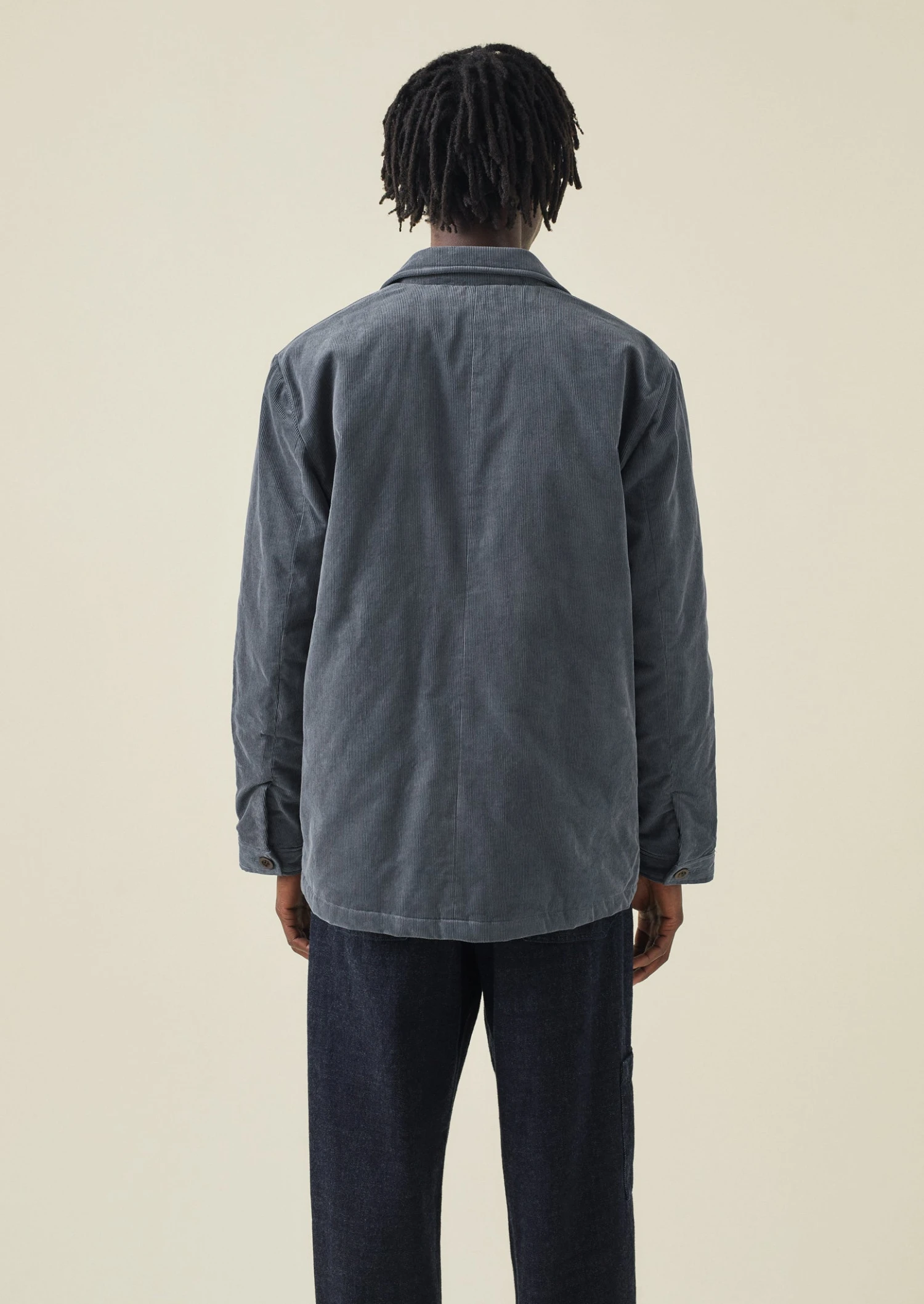 Padded Organic Cord Jacket | Storm Blue 8 Padded Organic Cord Jacket | Storm Blue - Image 6