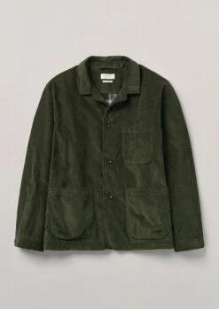 Padded Organic Cord Jacket | Tent Green