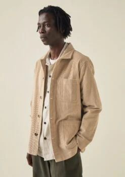 Arlo Organic Cord Jacket | Taupe -Falke Store MJKTW06 3