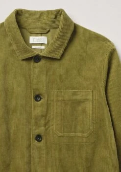 Arlo Organic Cord Jacket | Woodland Green -Falke Store MJKTW06 w