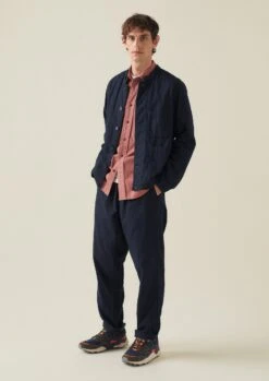 Double Faced Indigo Cotton Jacket | Indigo -Falke Store MJKTW11 2
