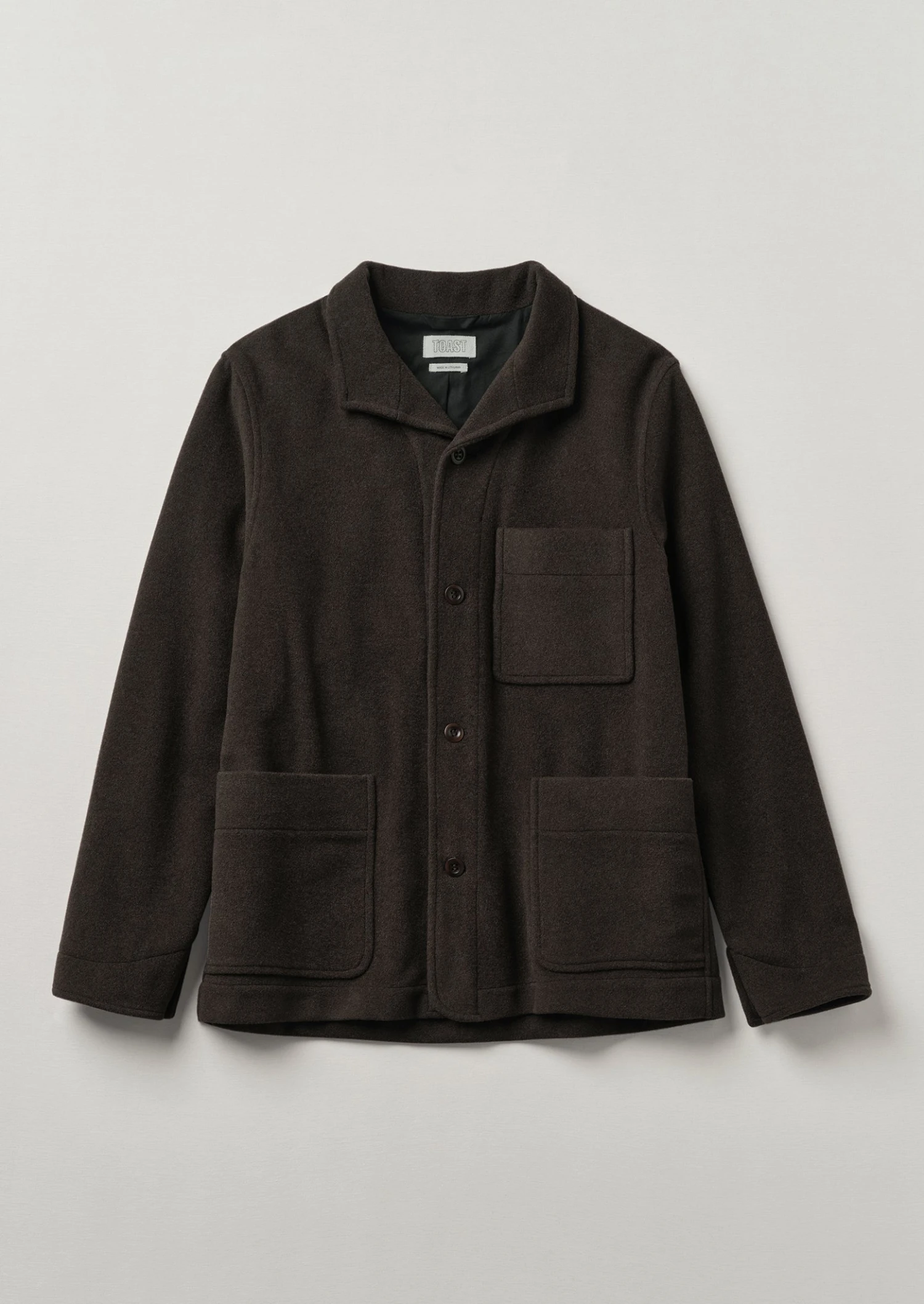 Monty Revere Collar Melton Jacket | Brown 3 Monty Revere Collar Melton Jacket | Brown