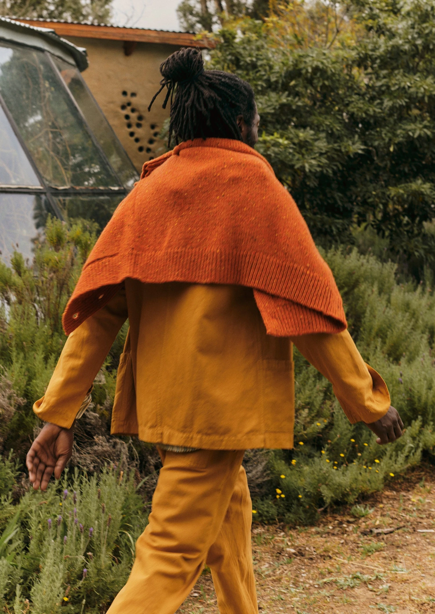 Arlo Garment Dyed Herringbone Jacket | Mustard 6 Arlo Garment Dyed Herringbone Jacket | Mustard - Image 4