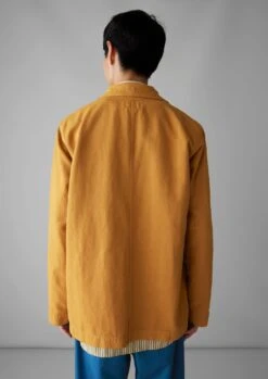Arlo Garment Dyed Herringbone Jacket | Mustard 20 Arlo Garment Dyed Herringbone Jacket | Mustard -Falke Store MJKUS06 8