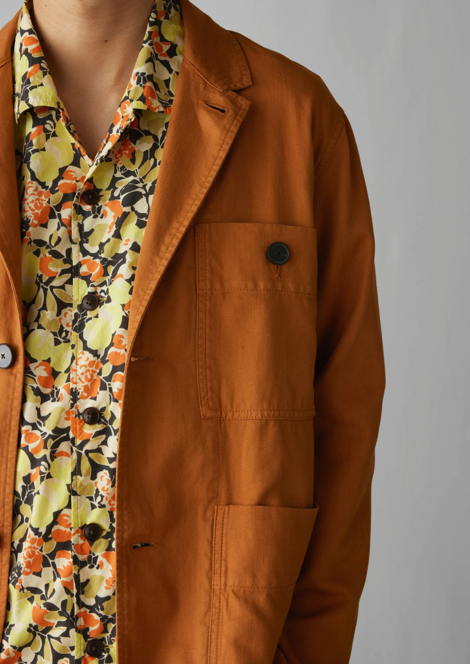 Unstructured Cotton Linen Blazer | Brick 7 Unstructured Cotton Linen Blazer | Brick - Image 5