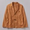 Unstructured Cotton Linen Blazer | Brick -Falke Store MJKUS07 brick 0
