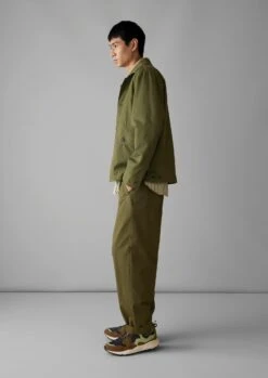 Garment Dyed Organic Cotton Coach Jacket | Artichoke 16 Garment Dyed Organic Cotton Coach Jacket | Artichoke -Falke Store MJKUS12 11