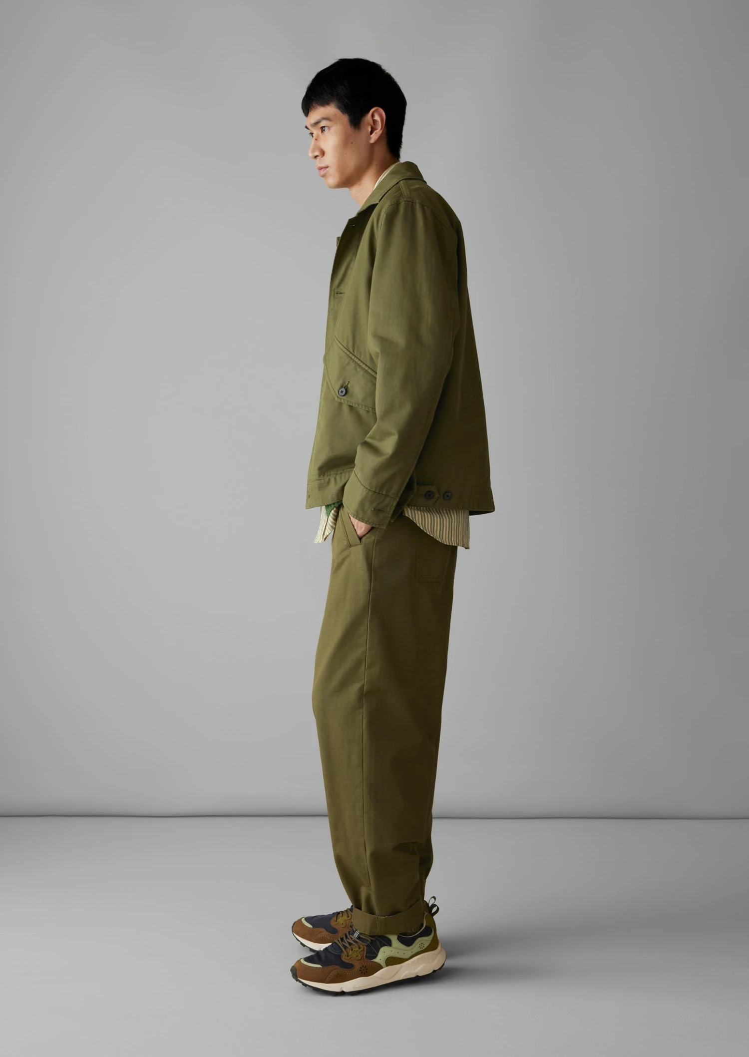 Garment Dyed Organic Cotton Coach Jacket | Artichoke 8 Garment Dyed Organic Cotton Coach Jacket | Artichoke - Image 6