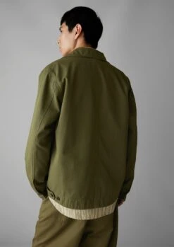Garment Dyed Organic Cotton Coach Jacket | Artichoke 18 Garment Dyed Organic Cotton Coach Jacket | Artichoke -Falke Store MJKUS12 13