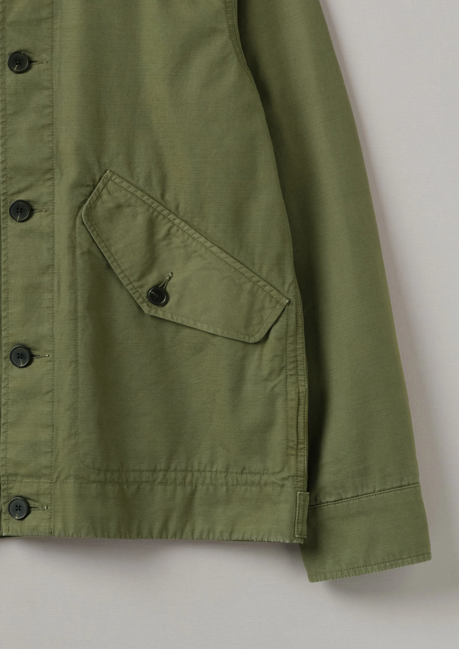 Garment Dyed Organic Cotton Coach Jacket | Artichoke 11 Garment Dyed Organic Cotton Coach Jacket | Artichoke - Image 9